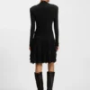 Jersey dress with feathered plissé pleats Jersey dress with feathered plissé pleats