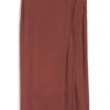 Jersey maxi skirt with twist detail