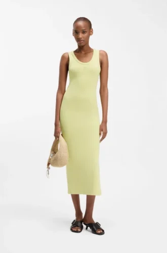 Jersey midi dress with stacked logo