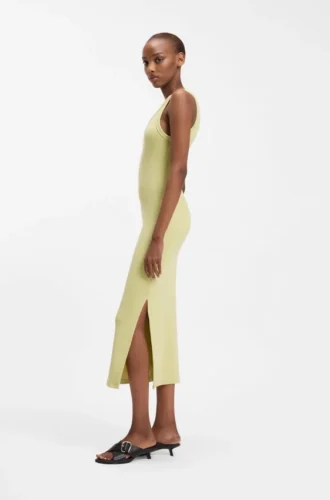 Jersey midi dress with stacked logo