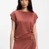 Jersey T-shirt with side twist detail