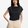 Jersey T-shirt with side twist detail