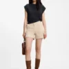 Jersey T-shirt with side twist detail
