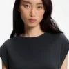 Jersey T-shirt with side twist detail