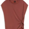 Jersey T-shirt with side twist detail