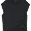 Jersey T-shirt with side twist detail