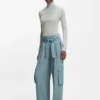 Jersey top with high neckline