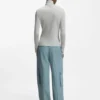 Jersey top with high neckline