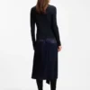 Jersey top with high neckline