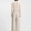 Jersey top with high neckline