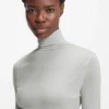 Jersey top with high neckline