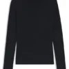 Jersey top with high neckline