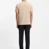 Johnny-collar polo shirt in Italian stretch cotton