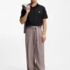 Johnny-collar polo shirt with broderie stripes