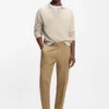 Johnny-collar sweater in virgin wool