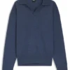 Johnny-collar sweater in virgin wool