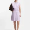 Keyhole-neckline dress with wrap detail Keyhole-neckline dress with wrap detail