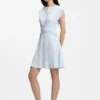 Keyhole-neckline dress with wrap detail Keyhole-neckline dress with wrap detail