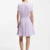 Keyhole-neckline dress with wrap detail Keyhole-neckline dress with wrap detail