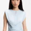 Keyhole-neckline dress with wrap detail Keyhole-neckline dress with wrap detail