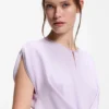 Keyhole-neckline dress with wrap detail Keyhole-neckline dress with wrap detail