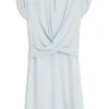 Keyhole-neckline dress with wrap detail Keyhole-neckline dress with wrap detail