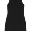 Keyhole-neckline mini dress in stretch twill Keyhole-neckline mini dress in stretch twill