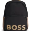 Kids’ backpack in canvas with rubber-effect logo print Kids’ backpack in canvas with rubber-effect logo print