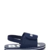 Kids’ backstrap slides with branded riptape upper