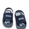 Kids’ backstrap slides with branded riptape upper