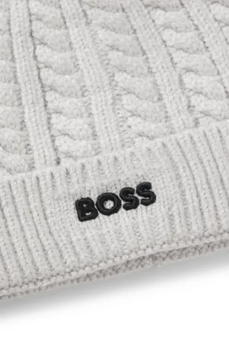 Kids’ beanie hat with cable knit
