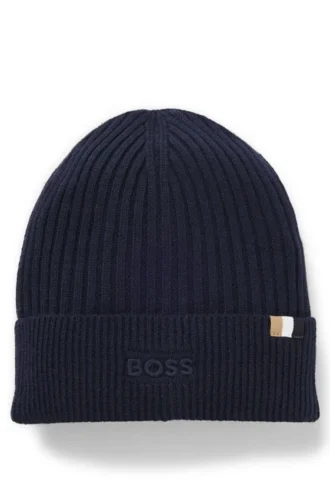 Kids’ beanie hat with embroidered logo