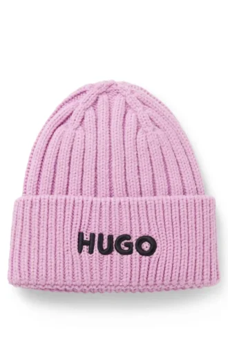 Kids’ beanie hat with embroidered logo