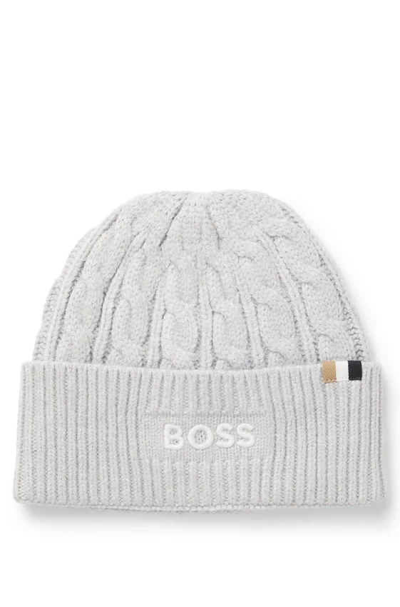 Kids beanie hat with embroidered logo Kids beanie hat with embroidered logo