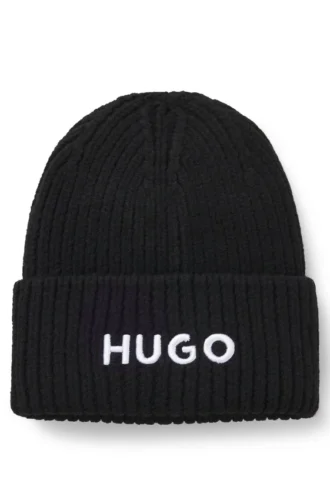 Kids’ beanie hat with embroidered logo