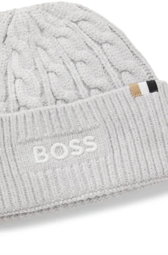 Kids beanie hat with embroidered logo