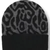 Kids’ beanie hat with jacquard-woven cheetah pattern Kids’ beanie hat with jacquard-woven cheetah pattern