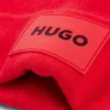 Kids’ beanie hat with red rubber logo label Kids’ beanie hat with red rubber logo label
