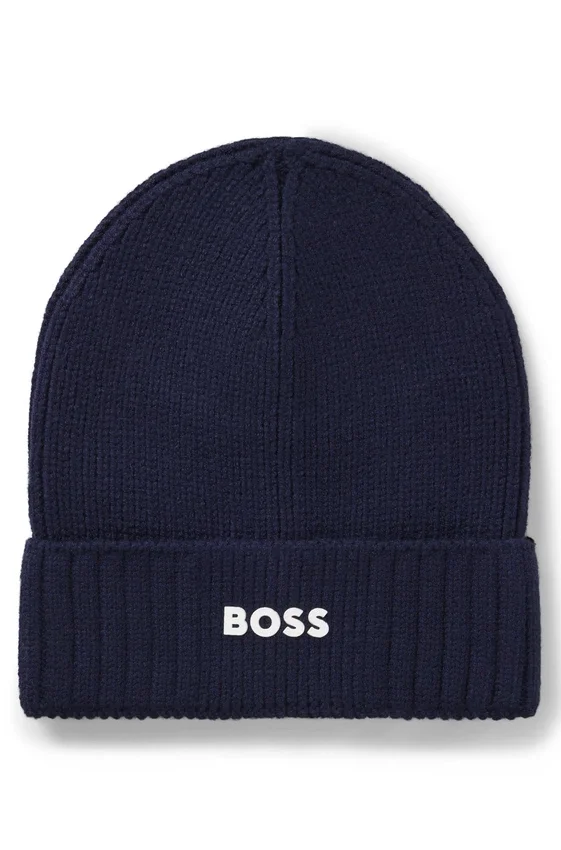 Kids’ beanie hat with rubber-print logo Kids’ beanie hat with rubber-print logo