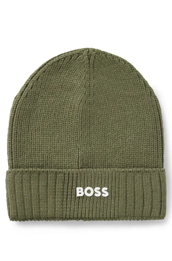 Kids’ beanie hat with rubber-print logo Kids’ beanie hat with rubber-print logo