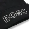 Kids’ beanie hat with silicone-print logo