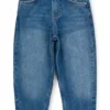 Kids’ blue loose-fit jeans in stretch denim