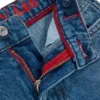Kids’ blue loose-fit jeans in stretch denim