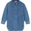 Kids’ blue loose-fit shirt in cotton denim Kids’ blue loose-fit shirt in cotton denim