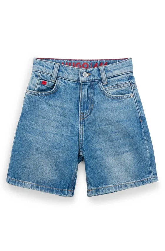 Kids’ blue loose-fit shorts in cotton denim Kids’ blue loose-fit shorts in cotton denim