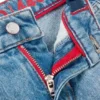 Kids’ blue loose-fit shorts in cotton denim Kids’ blue loose-fit shorts in cotton denim