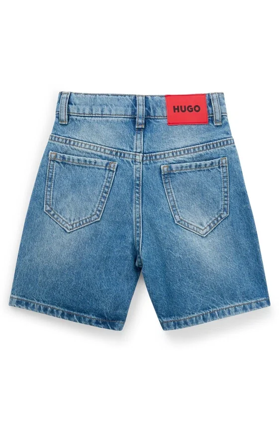 Kids’ blue loose-fit shorts in cotton denim Kids’ blue loose-fit shorts in cotton denim