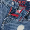 Kids’ blue regular-fit jeans in distressed denim Kids’ blue regular-fit jeans in distressed denim