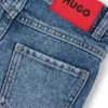 Kids’ blue regular-fit jeans in distressed denim Kids’ blue regular-fit jeans in distressed denim