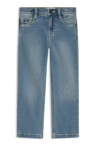 Kids’ blue regular-fit jeans in stretch denim
